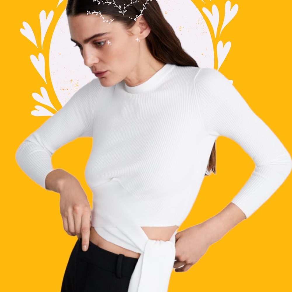 New Zara Wrap Sweater